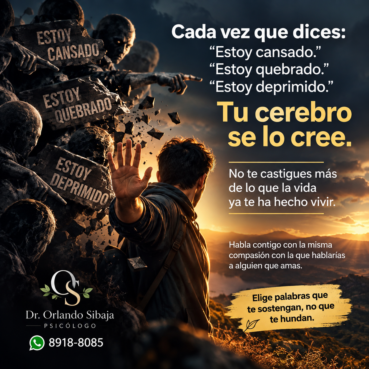 Reflexión sobre lenguaje interno y autocompasión